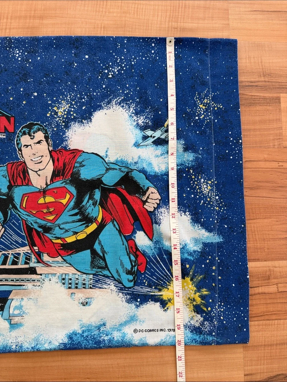 VINTAGE 1978 DC Comics Inc. Superman Bedding Standard Pillow Case